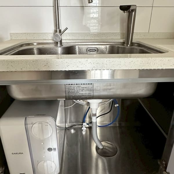 台中北區 櫻花廚下 RO 淨水器 安裝完工實照
