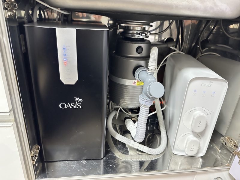 桃園區力行路 OASIS氣泡三溫飲水機與RO淨水器雙機 安裝完工實照
