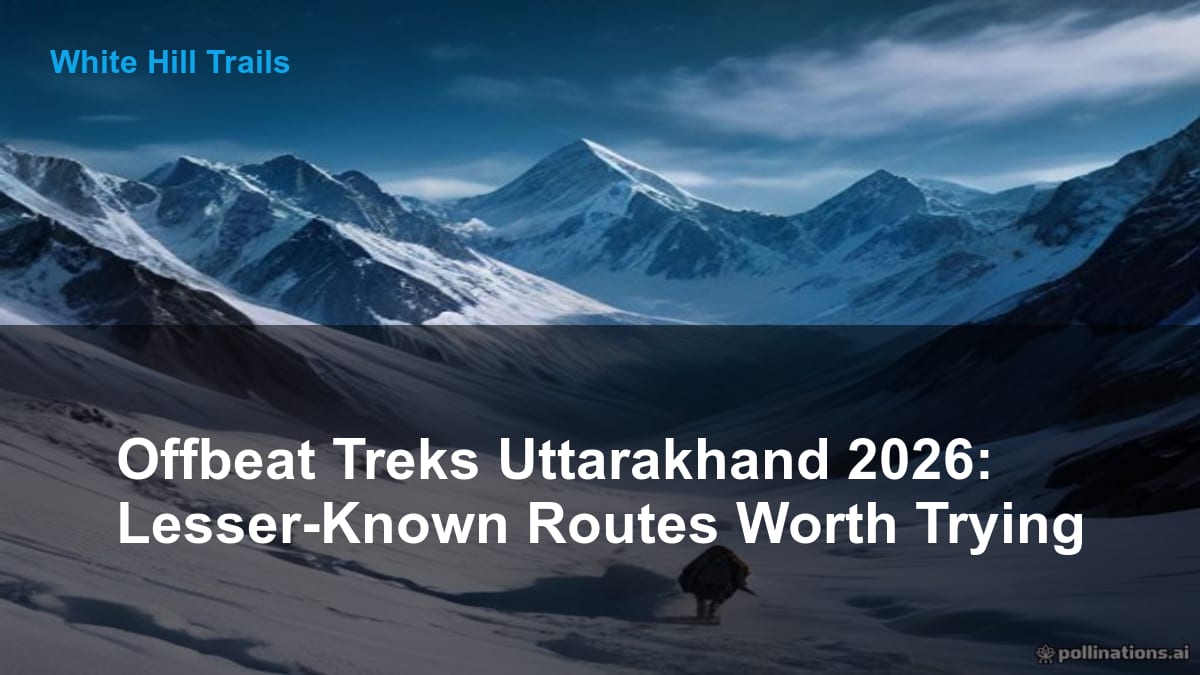 Offbeat Treks Uttarakhand 2026: Lesser-Known Routes Worth Trying