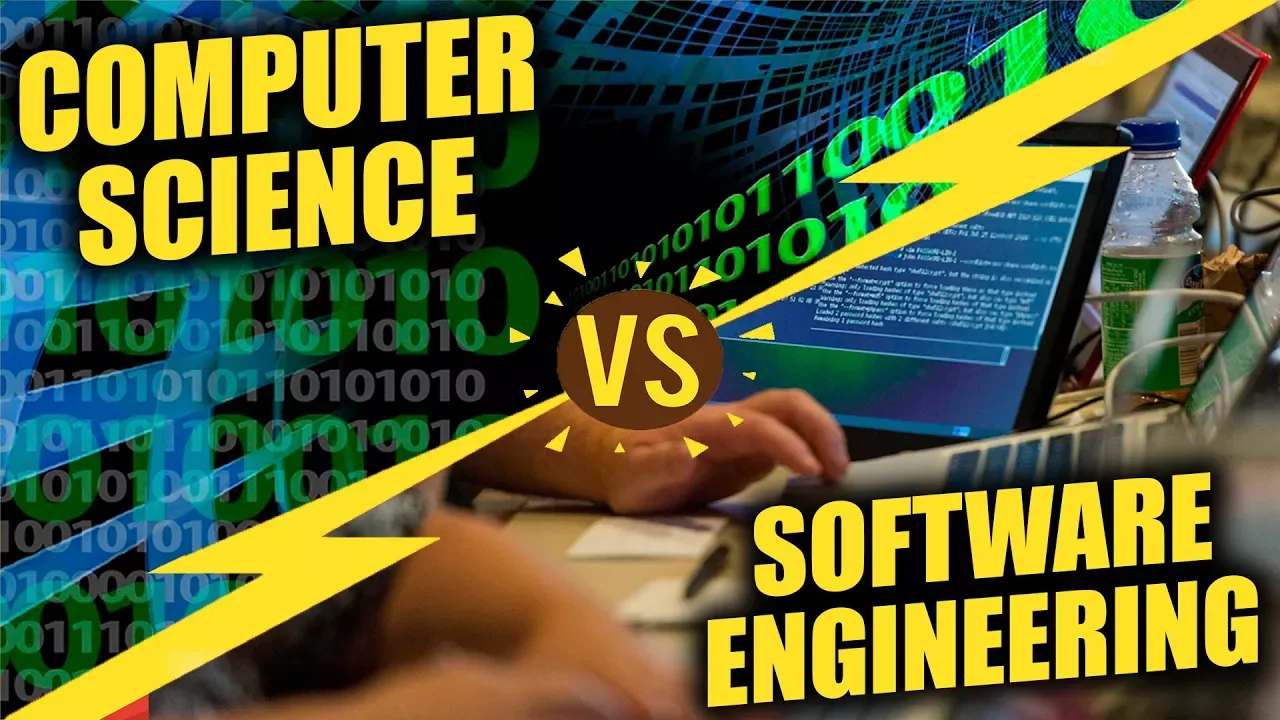 Computer Science vs Software Engineering comparison infographic showing courses, careers, and salary differences
