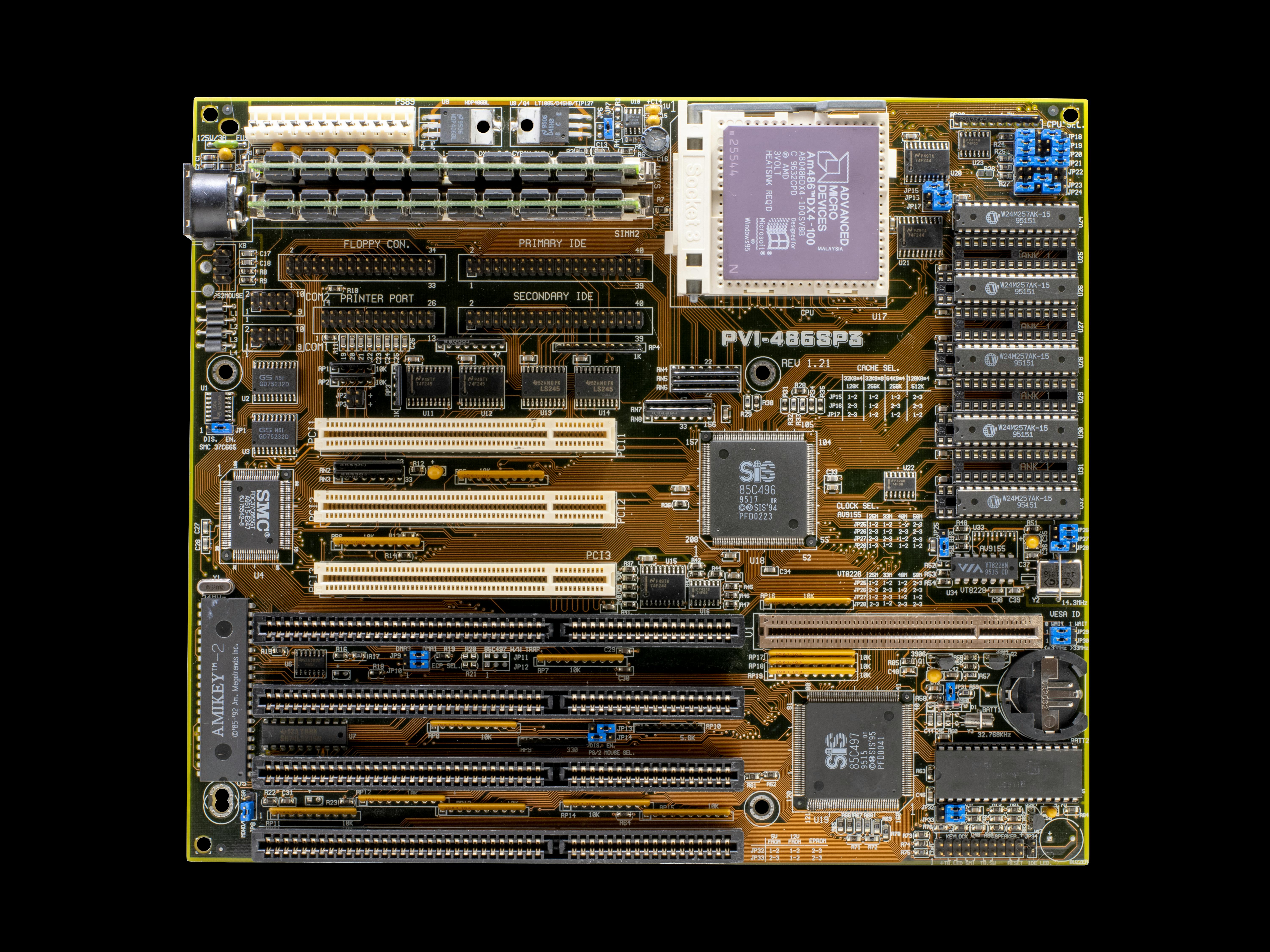 The motherboard of a computer
