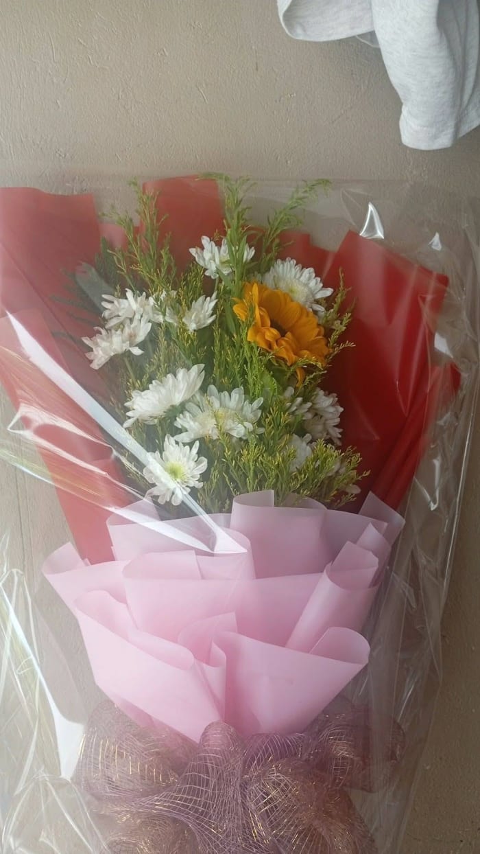 Mums with Sunflower Bouquet