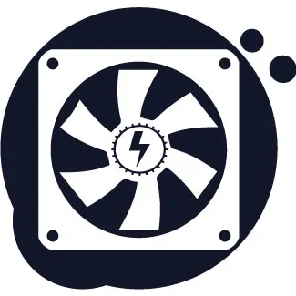 Icono de un ventilador referente al alto rendimiento