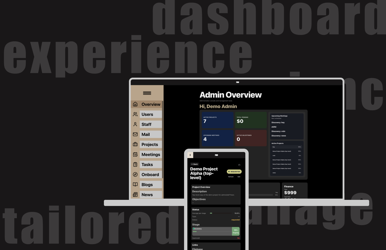 Web development and UI design red channel overlay for news article: Pam Launch Update: Our Dashboard Awaits