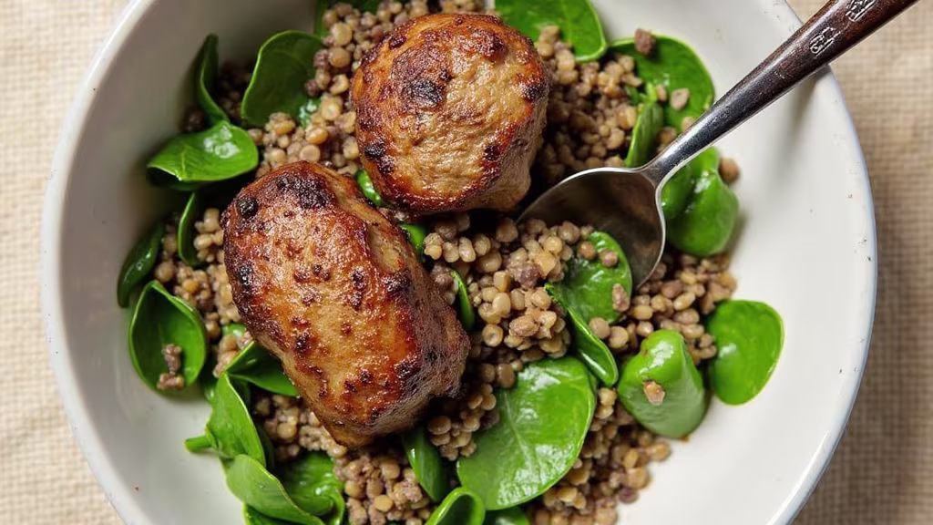 Step by Step Instructions For lamb lentils rice spinach recipe