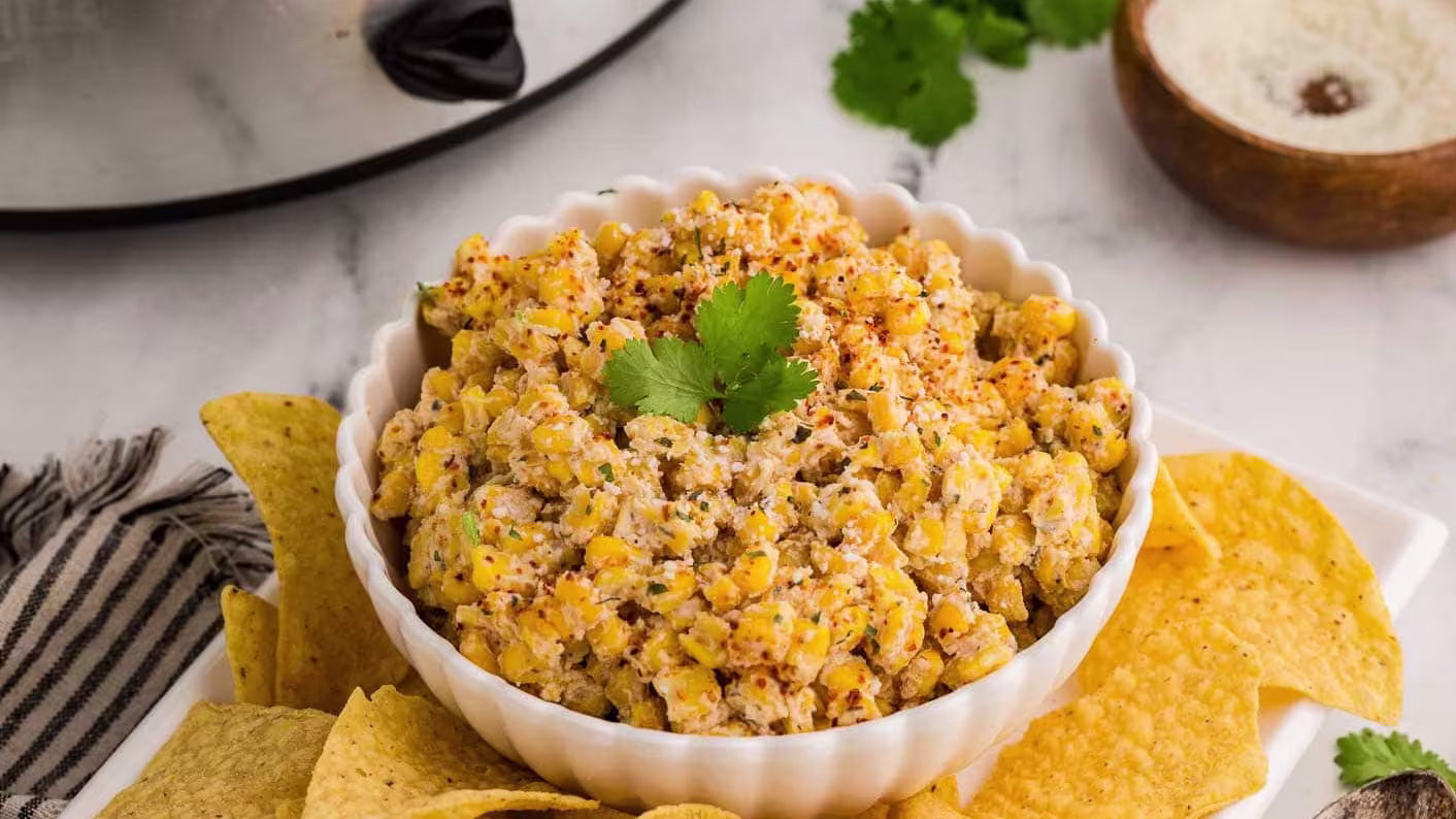 Irresistible Street Corn Dip with Tajín: Easy Canned Corn Recipe for Your Crock Pot