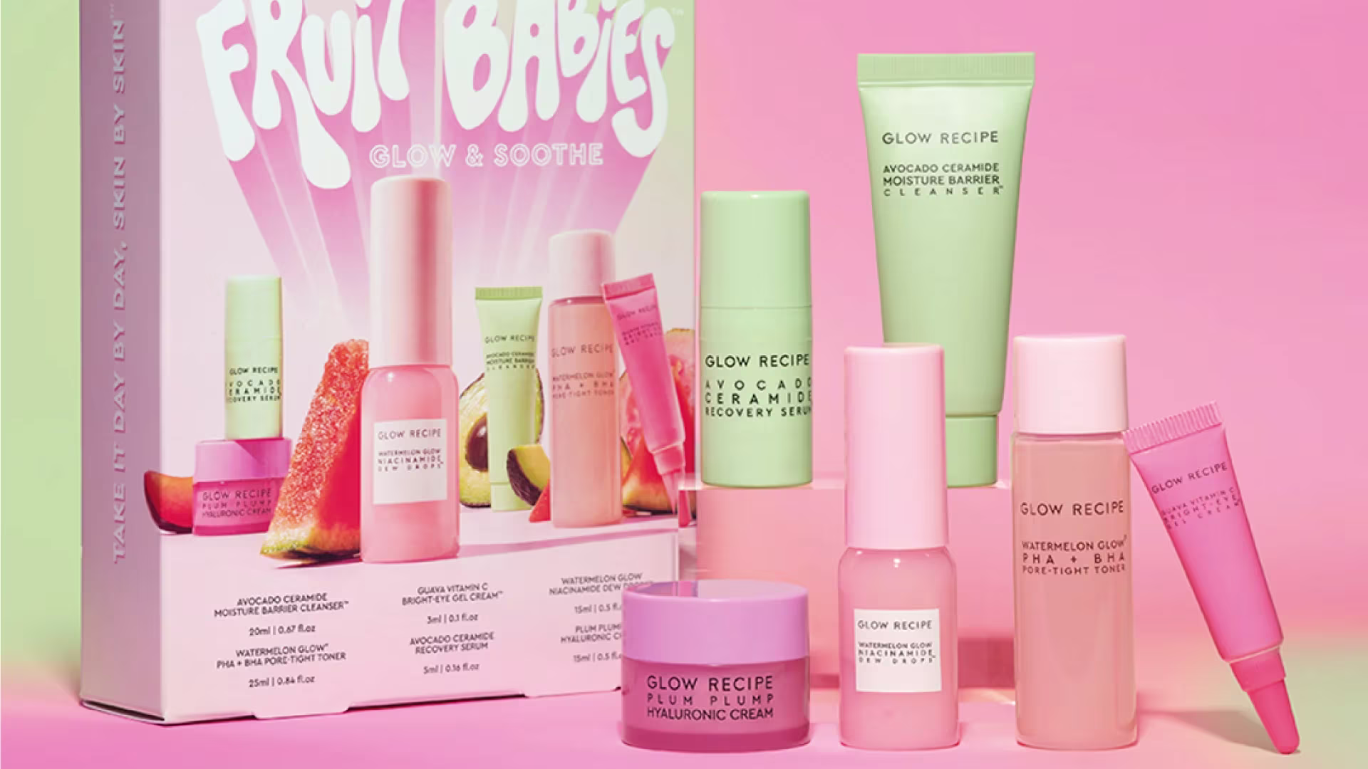 Step by Step Instructions For glow recipe mini set