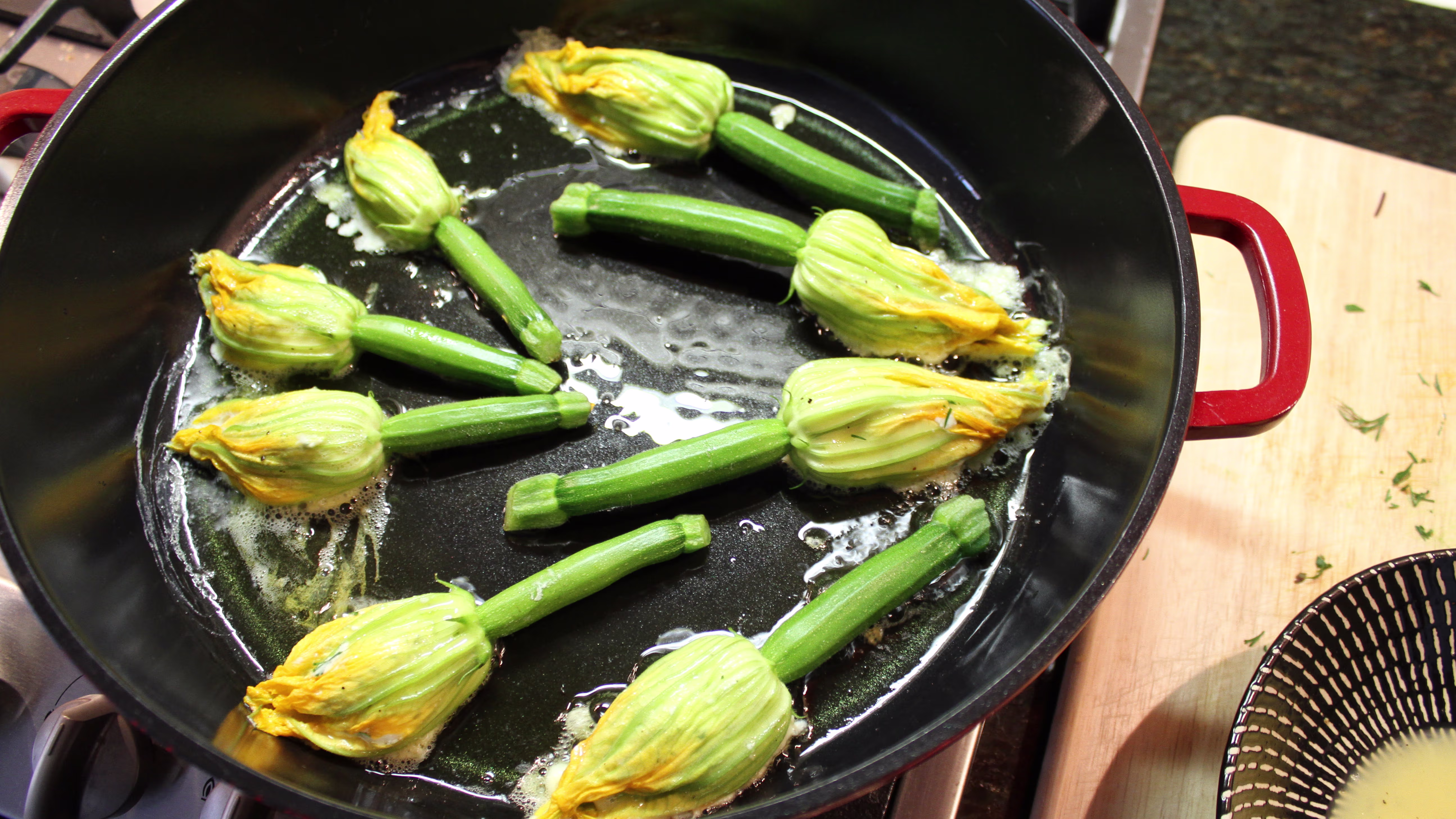 Step by Step Instructions For courgette flower recipe