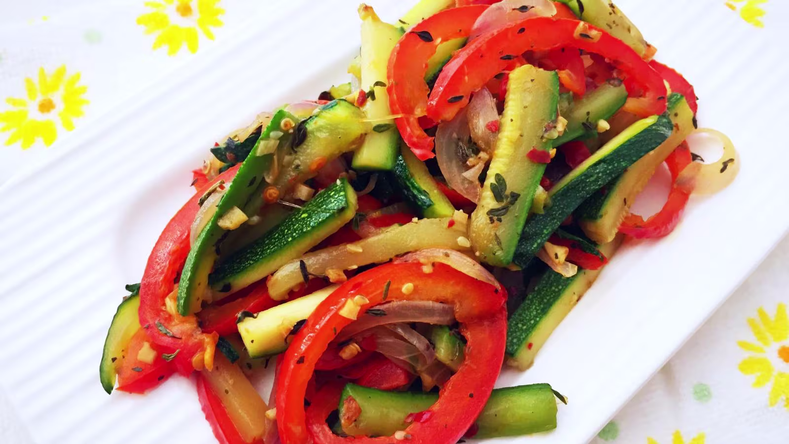Step by Step Instructions For courgette pepper recipe