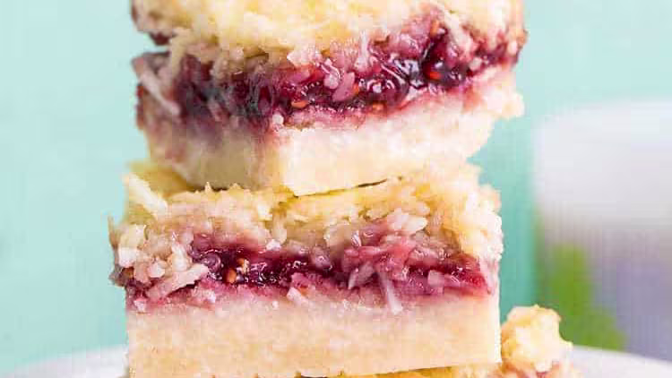 Step by Step Instructions For raspberry coconut bars recipe
