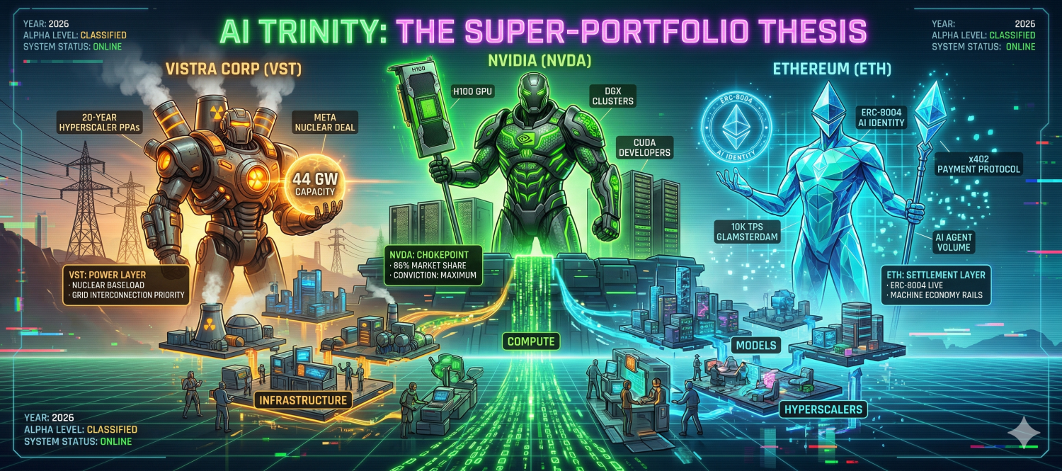 The AI Trinity — NVDA, ETH and VST: A Three-Layer Portfolio Thesis