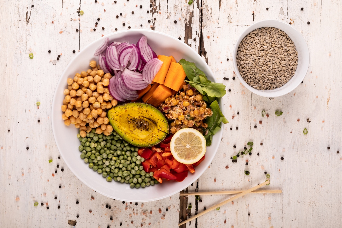 Fresh Ayurvedic nourishing meal