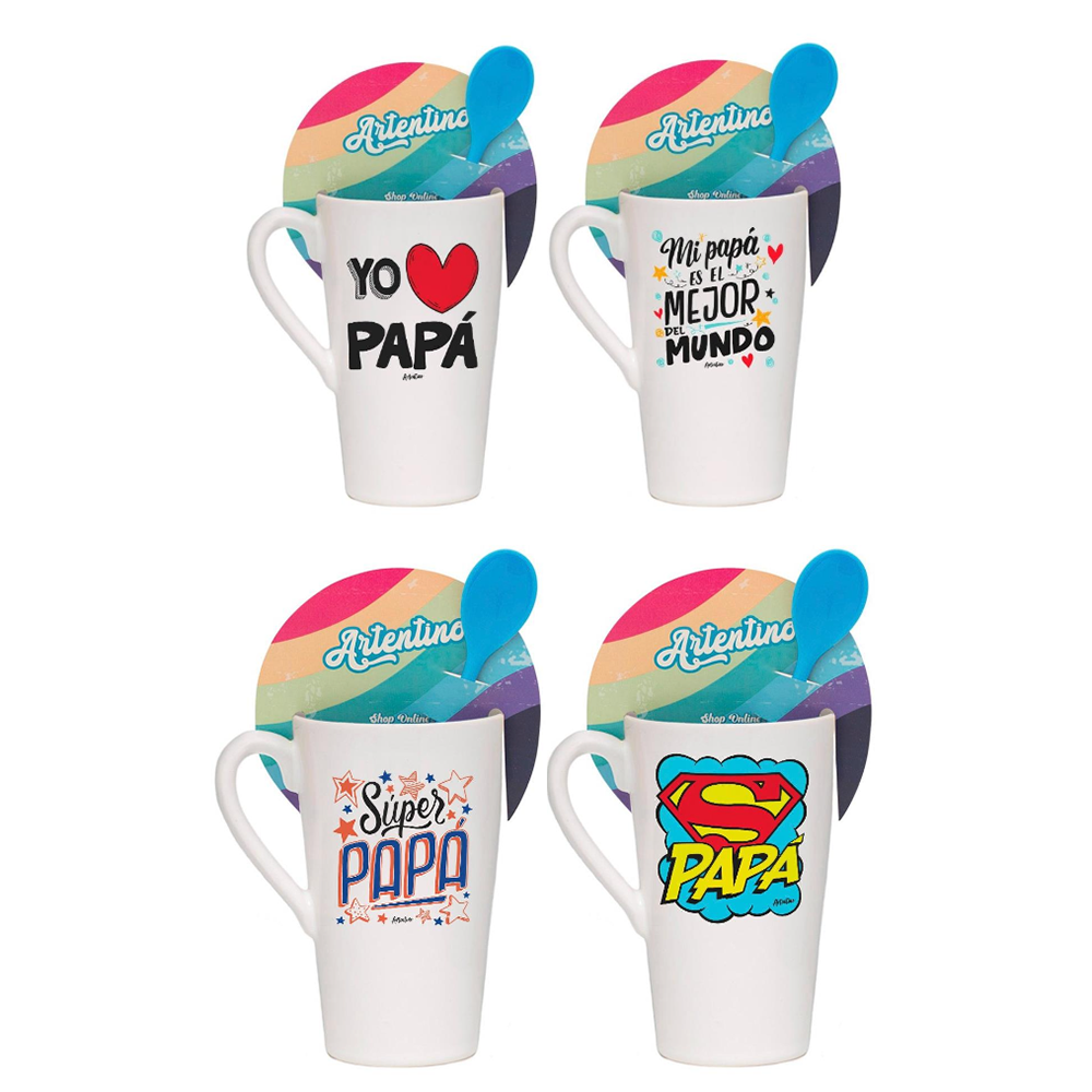 TAZA CERAMICA ALTA DIA DEL PADRE + CUCHARA