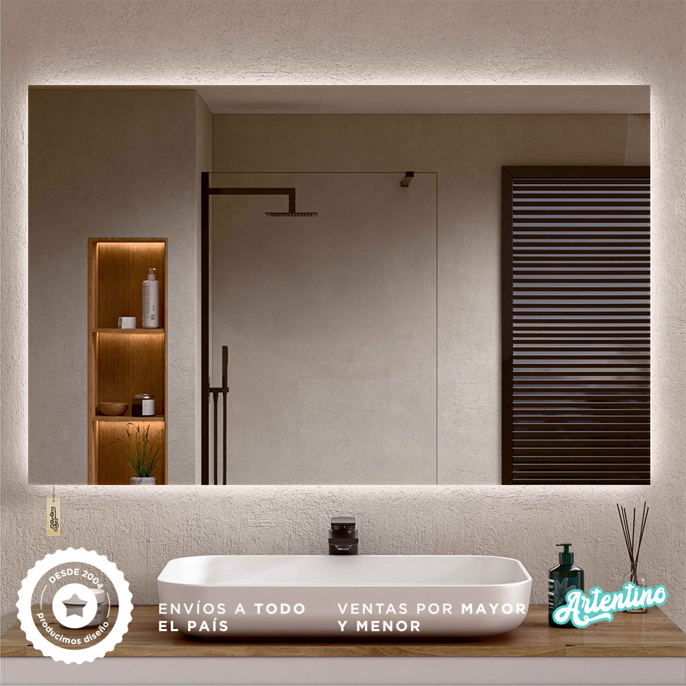 ESPEJO RECTANGULAR LED 100x80 Cm