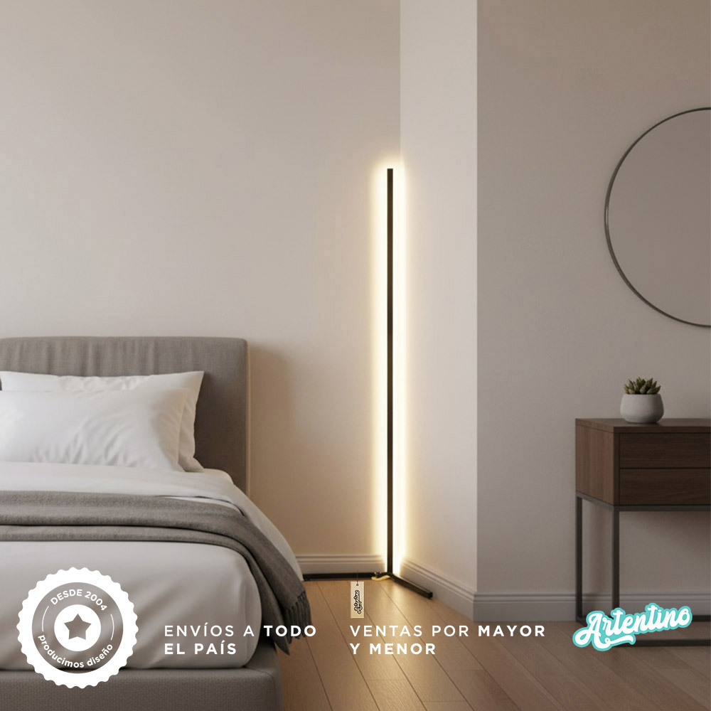LAMPARA PIE ESQUINERO LED BLANCO BLUETOOTH APP
