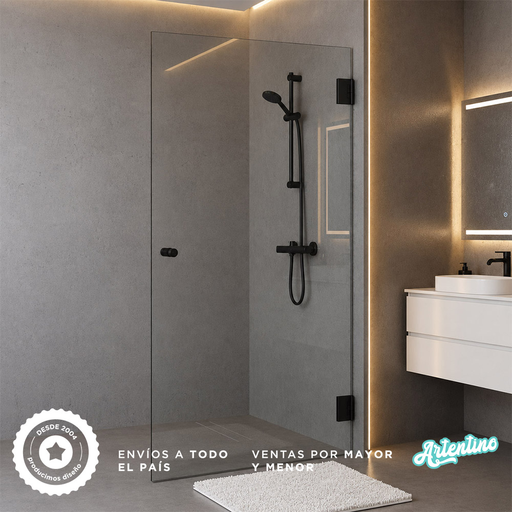 MAMPARA REBATIBLE CRISTAL TEMPLADO 80x180 Cm
