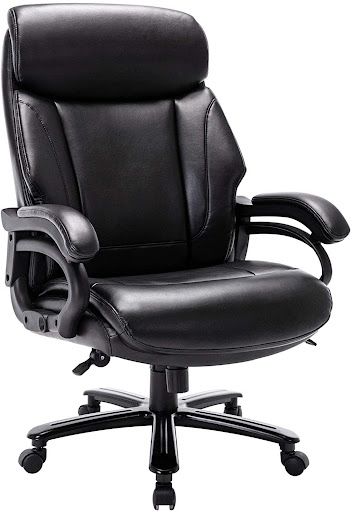 STARSPACE High Back Big & Tall 400lb Bonded Leather Office Chair