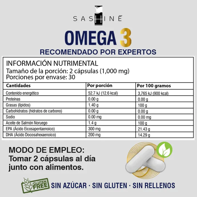 SASHINE OMEGA 3 SALMON NORUEGO