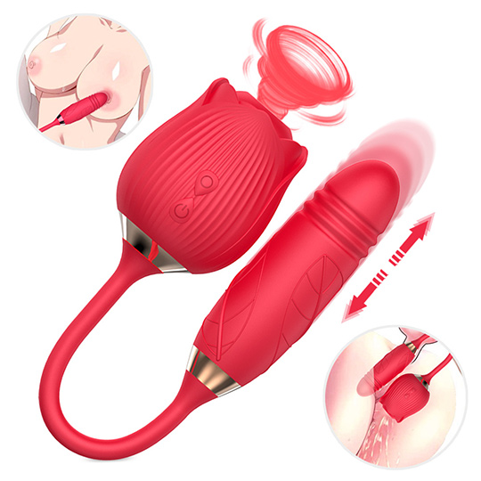 Vibrador de clítoris con succión y pulsación