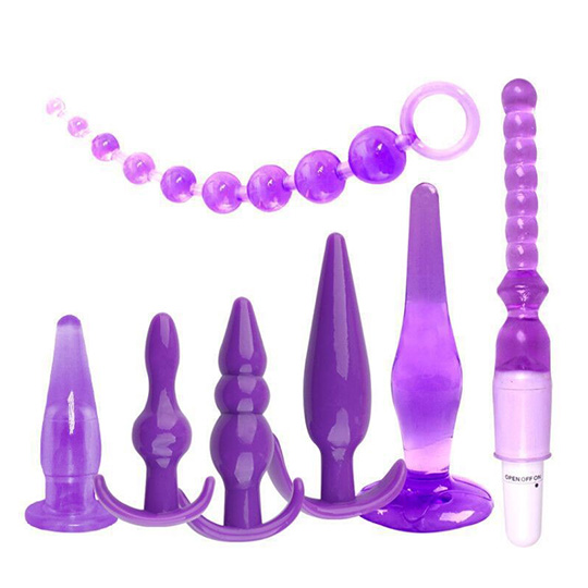 7 Plug Morados Diferentes Tamaños