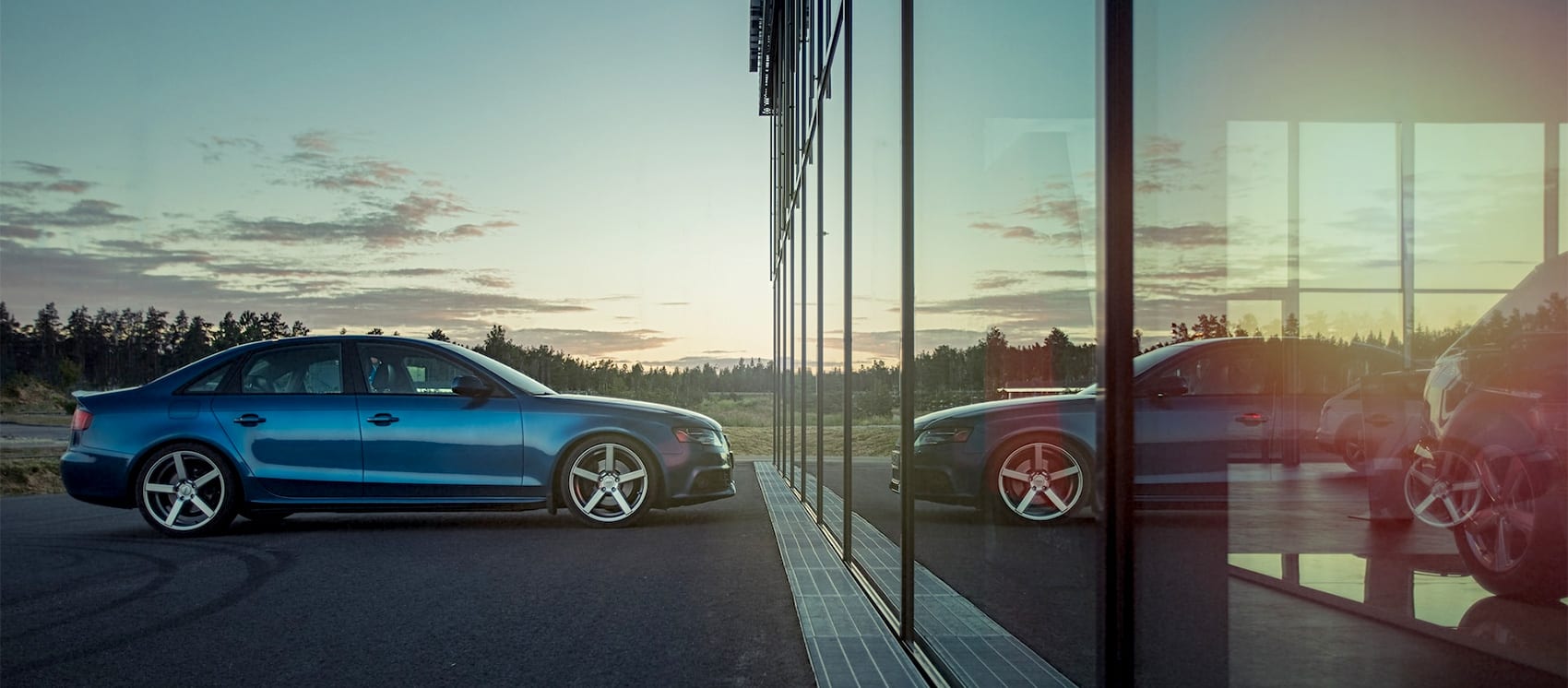 car parked dealership