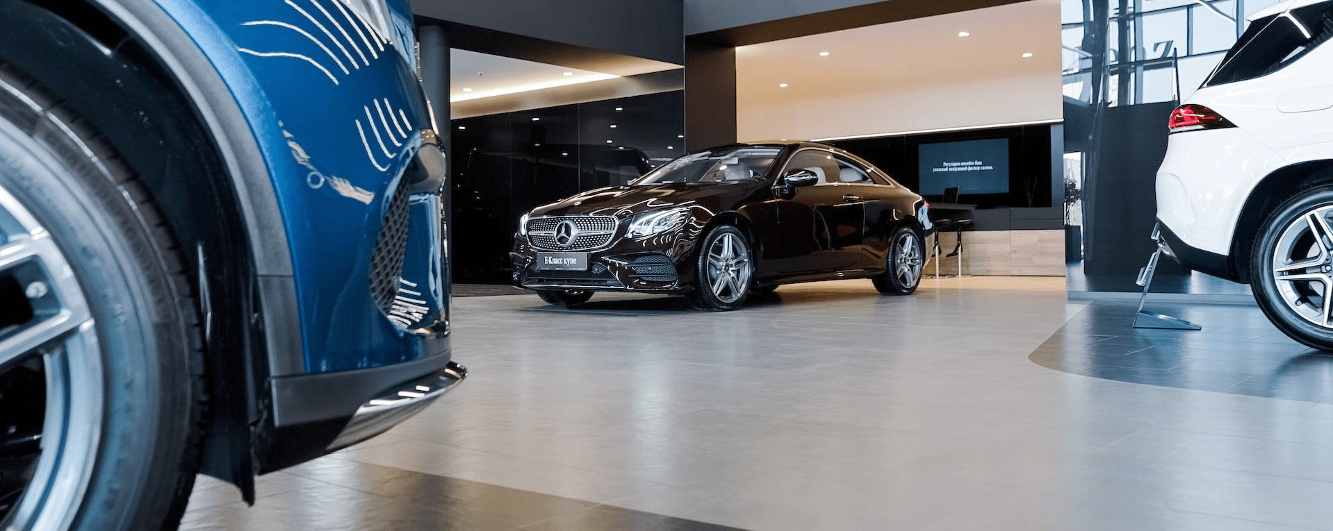 cars inside dealership