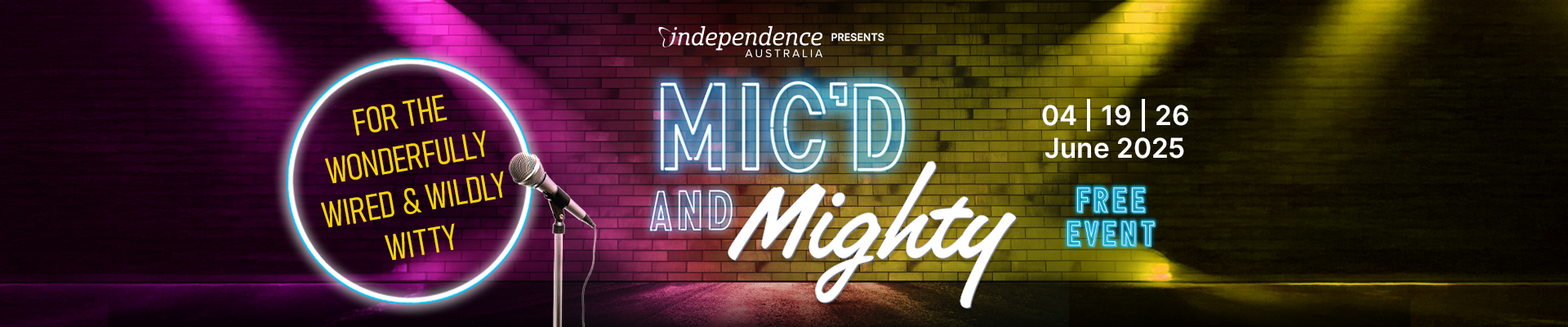 Mic'd & Mighty Banner