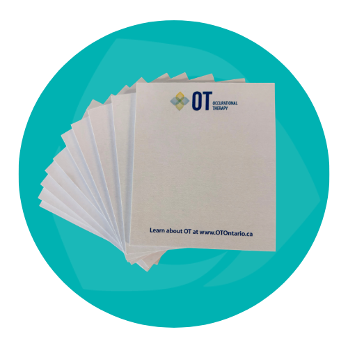 OTOntario.ca branded sticky note pads