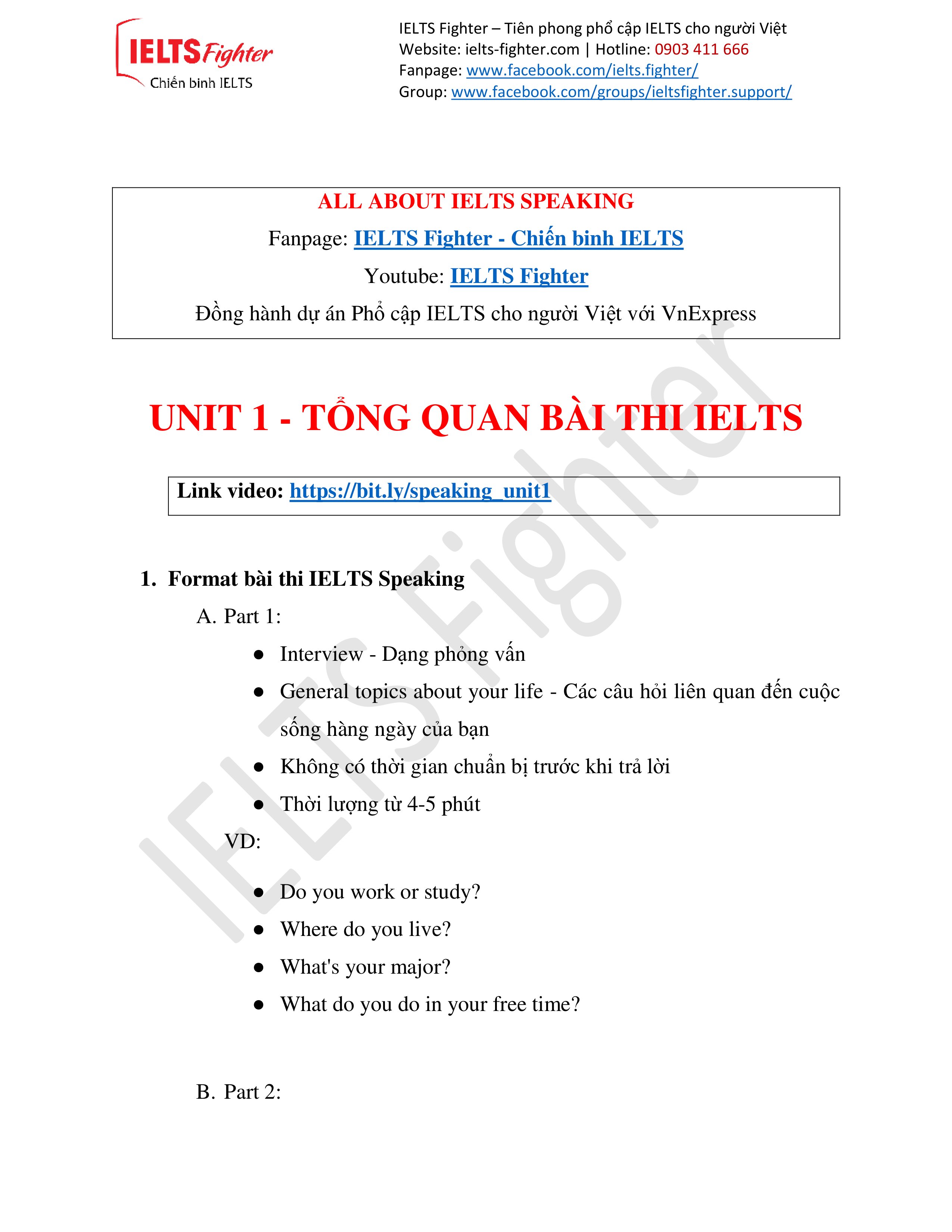 All about IELTS speaking 10 video IELTS fighter