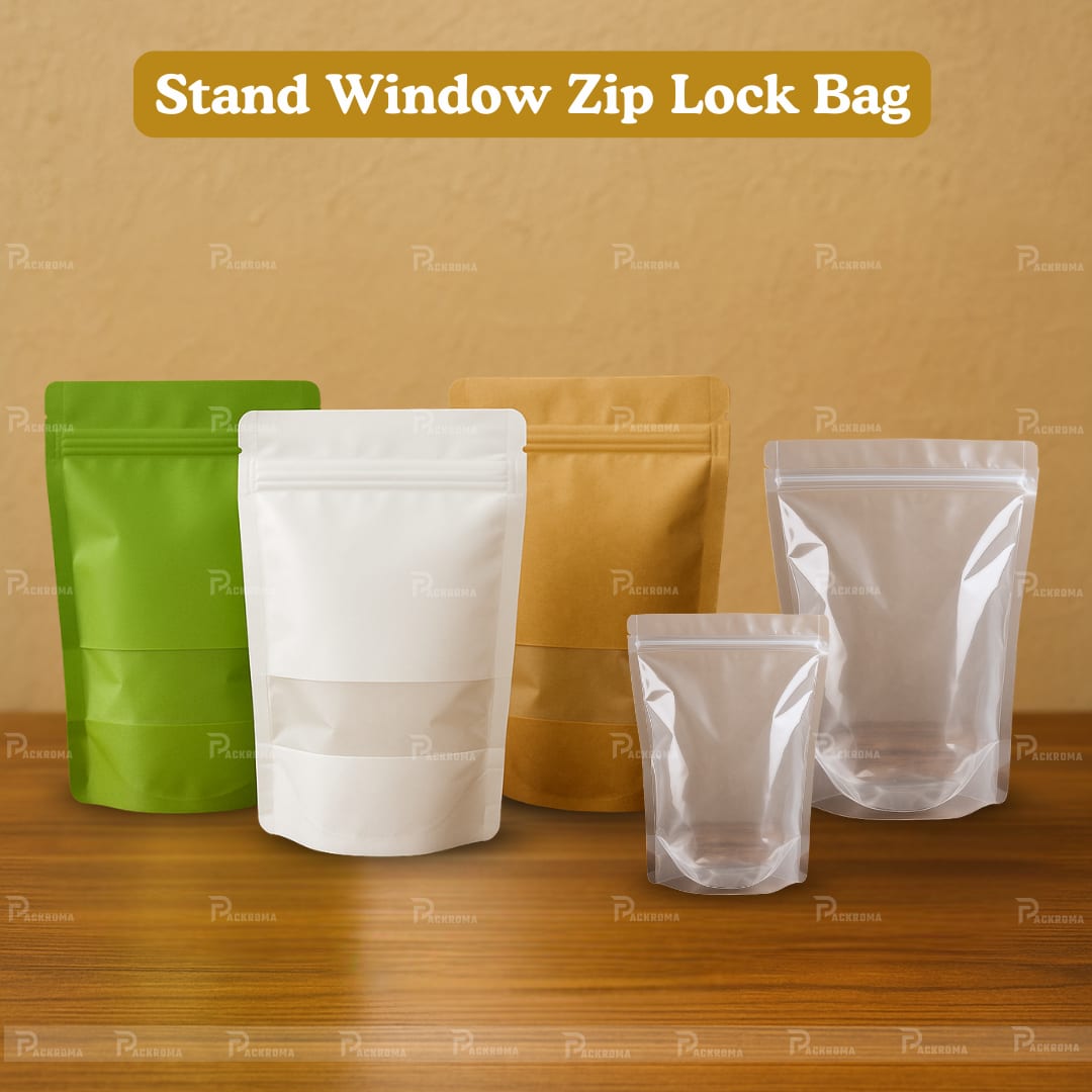 Standing Pouch Window Display Window Self-Sealed Stand Up Pouch | S... | Packroma