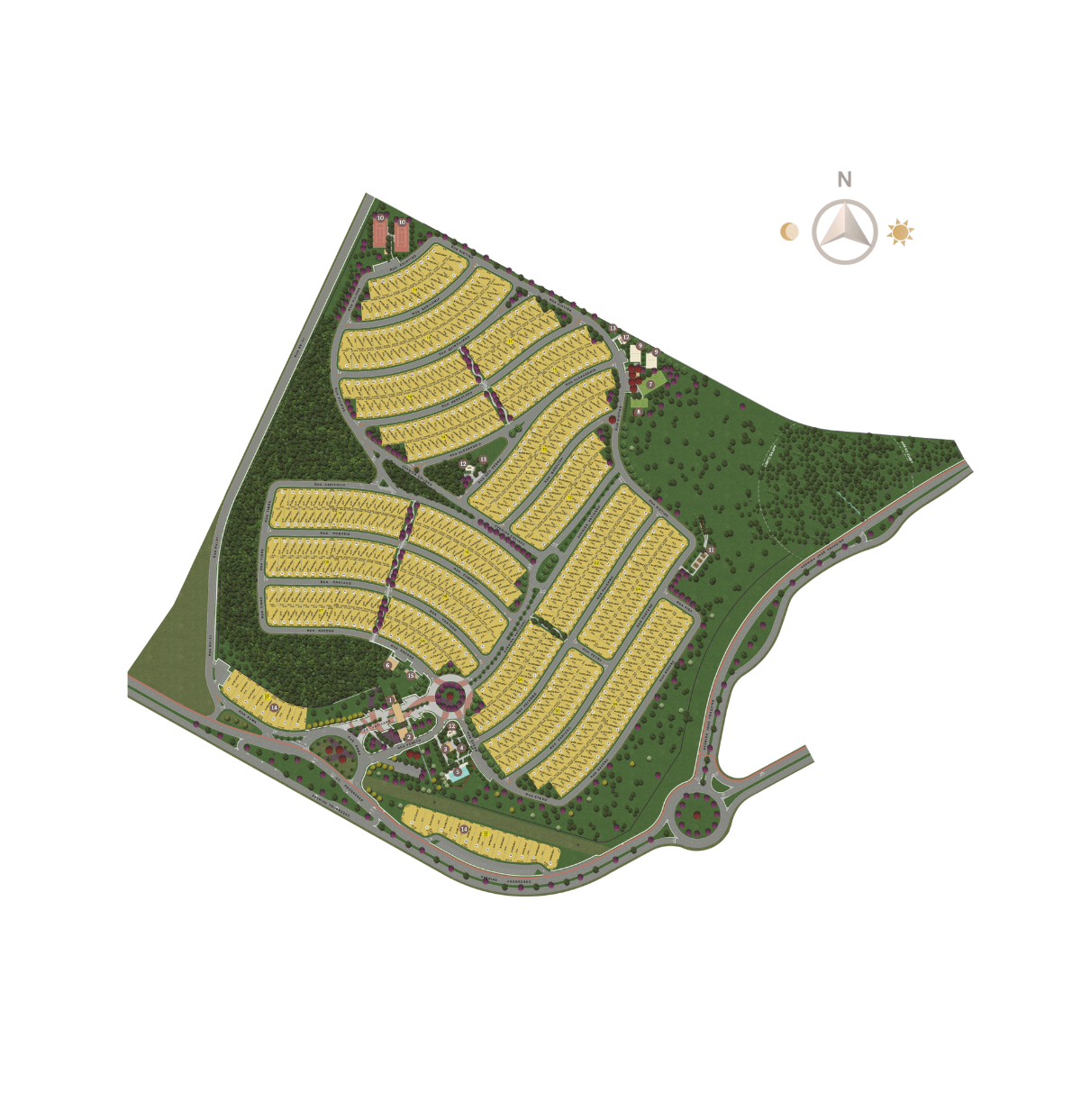 Mapa de Implantação do Condomínio