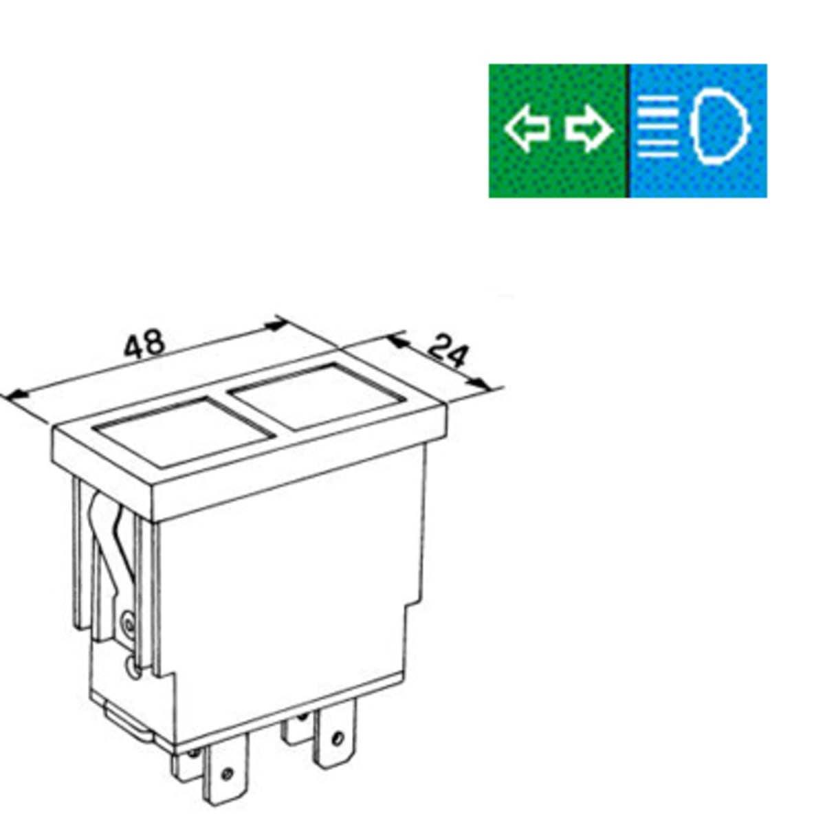 Bild von Kontrollleuchte Blinker / Fernlicht