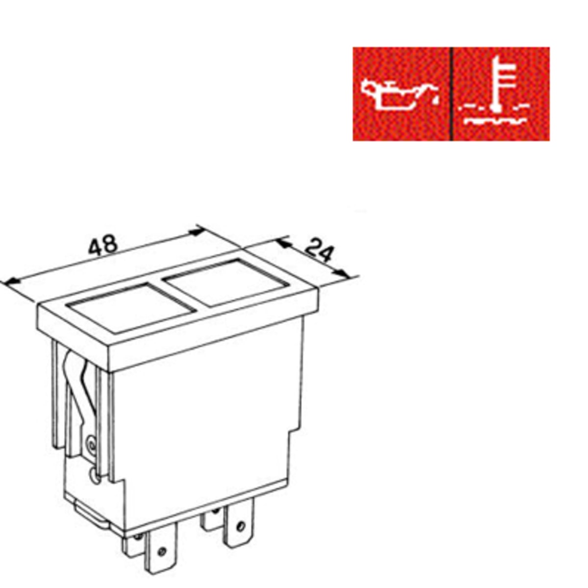 Bild von Kontrollleuchte Öldruck / Wassertemperatur