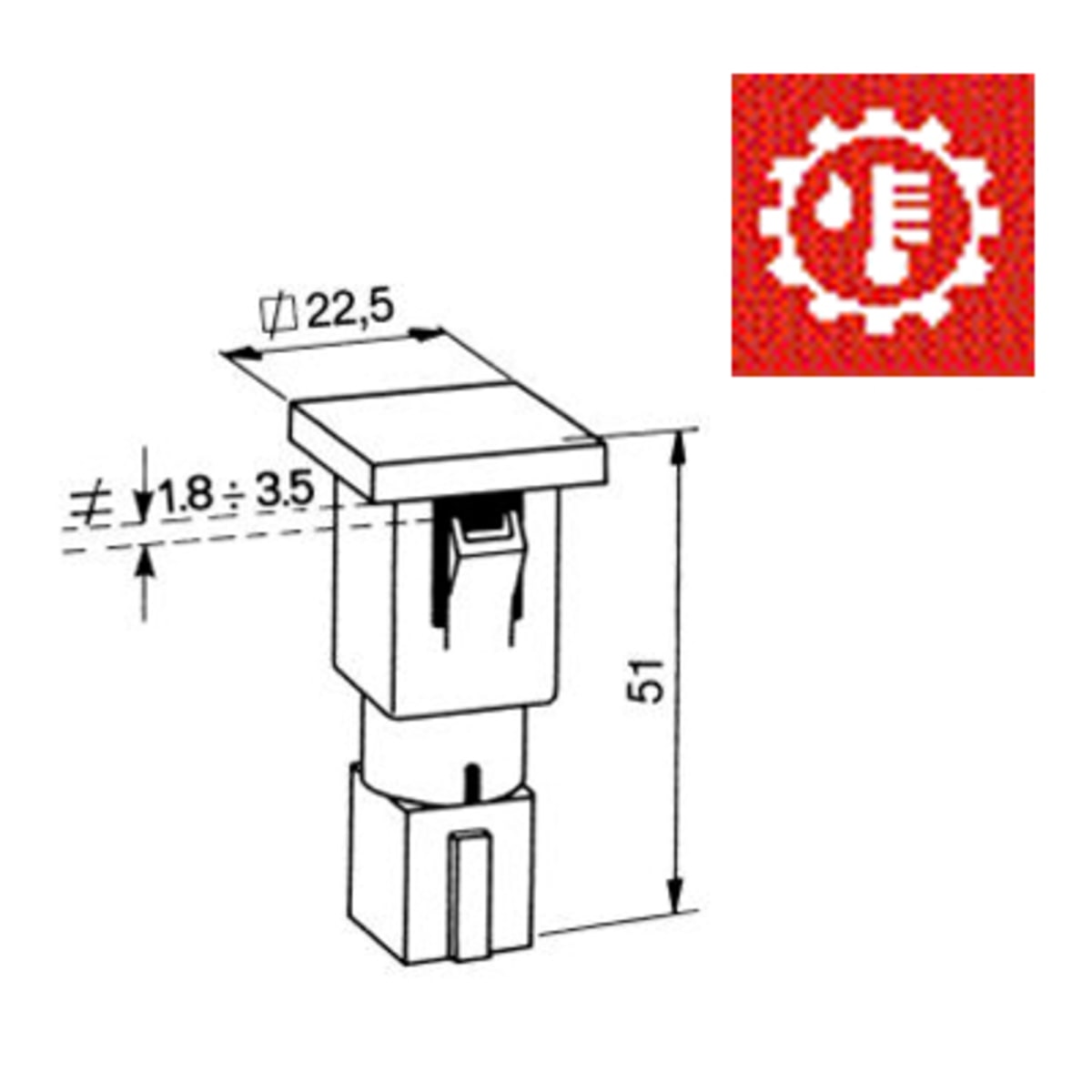 Bild von Kontrollleuchte Öltemp. Getriebe