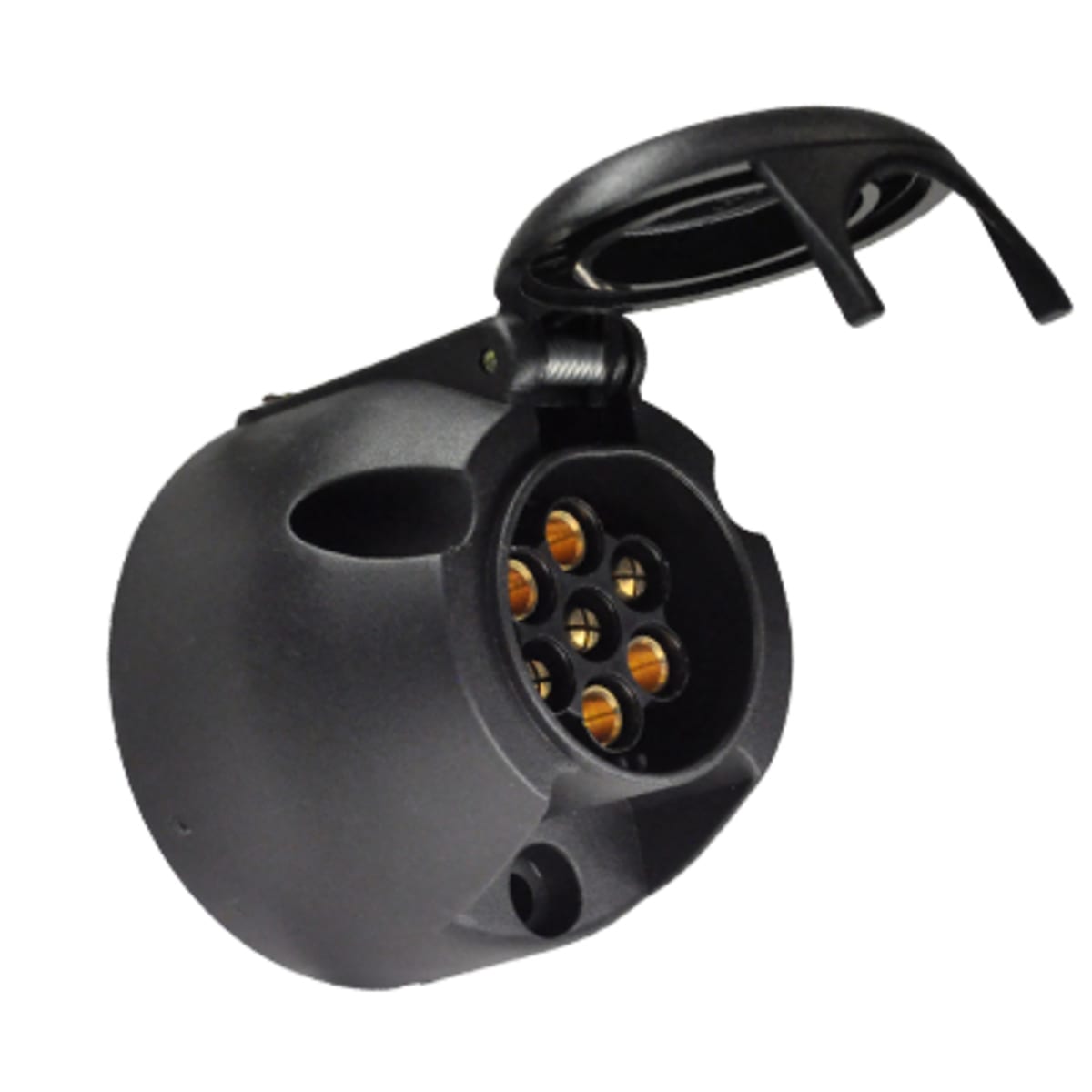 Bild von Steckdose mit Doppel-Flachsteckanschlüssen