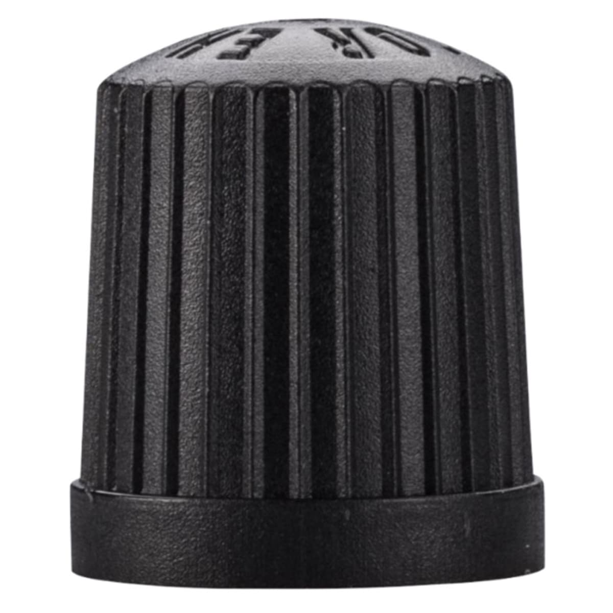 Ventilkappe schwarz PVC