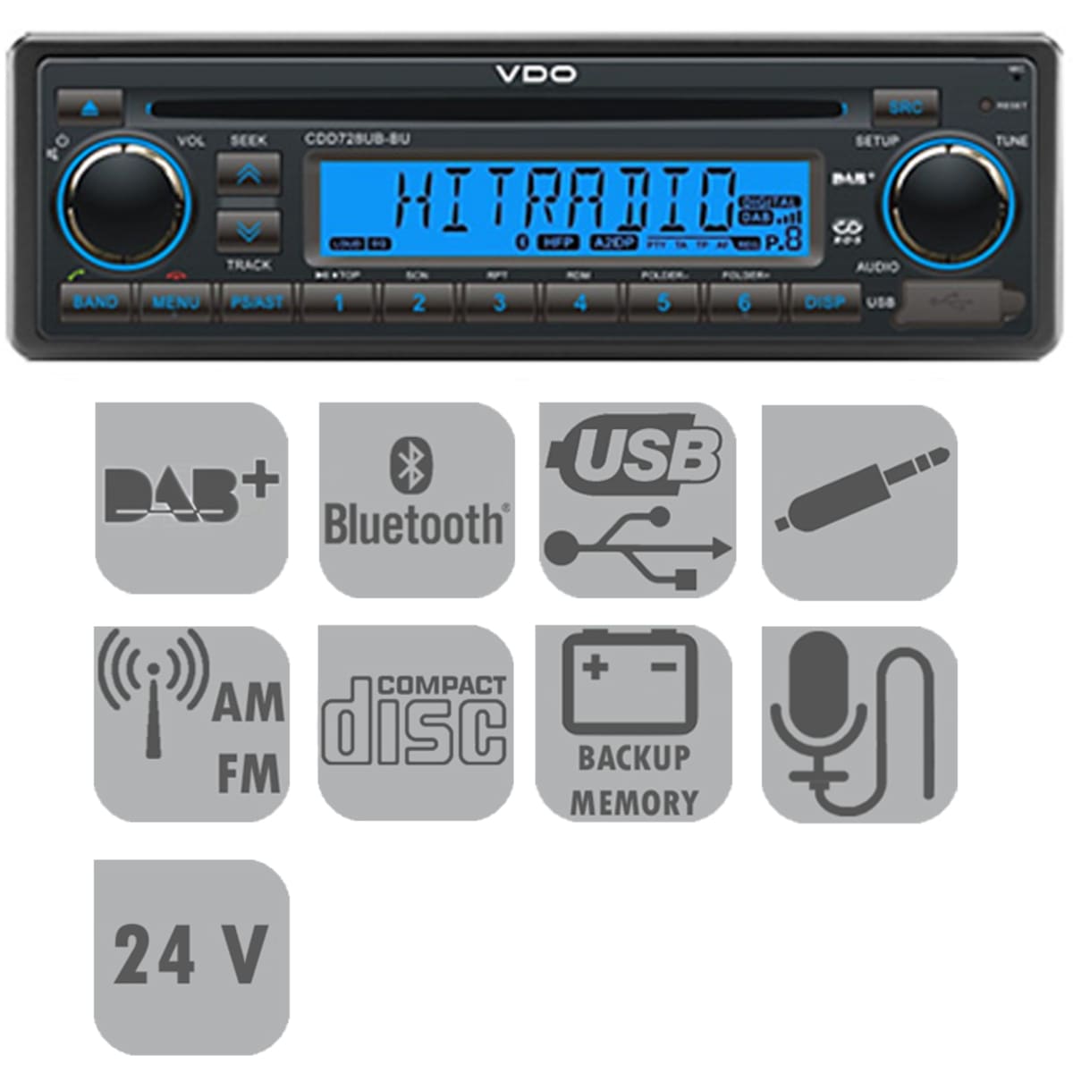 Autoradio 24 Volt DAB+ BT
