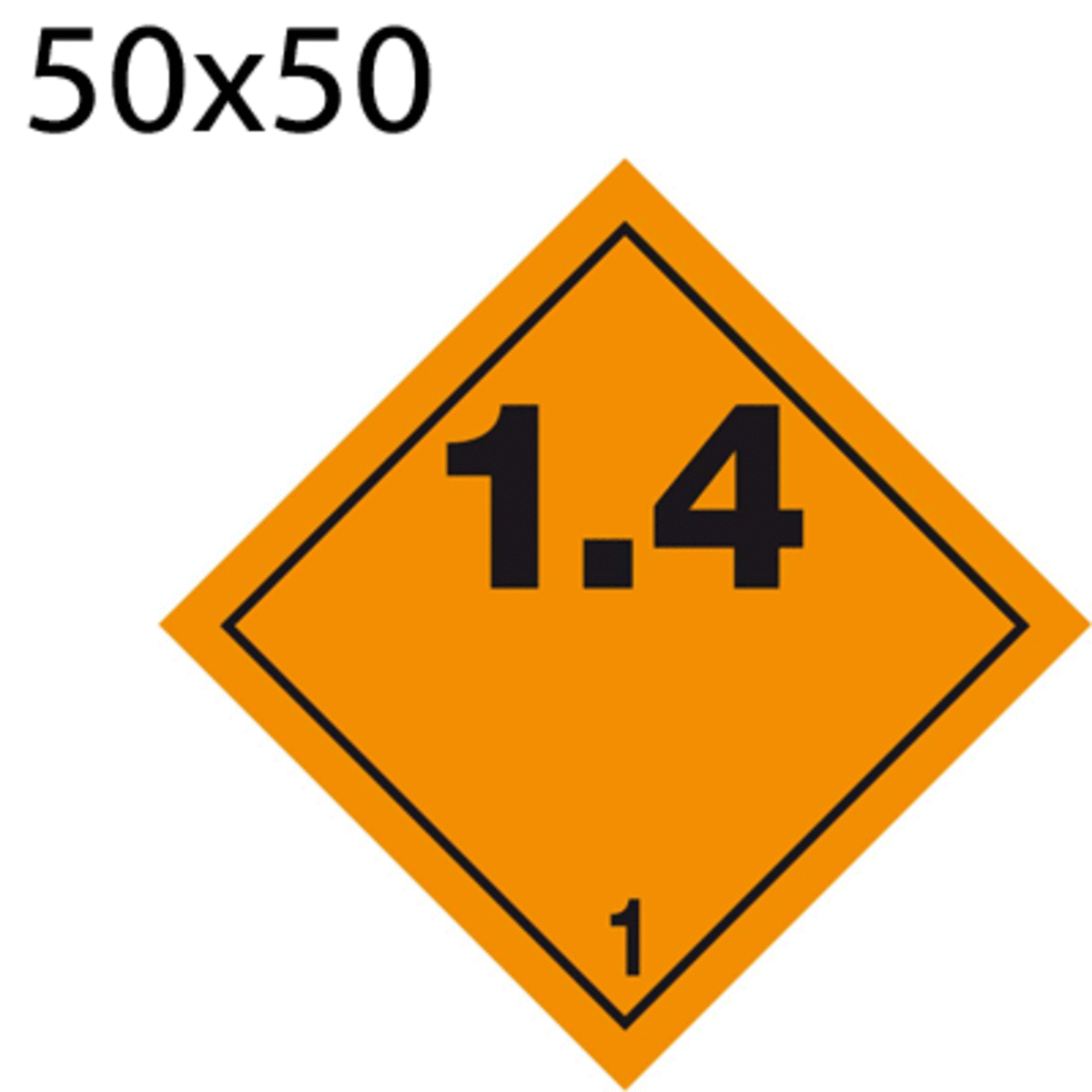 Bild von Gefahrgutetikette 50x50 
