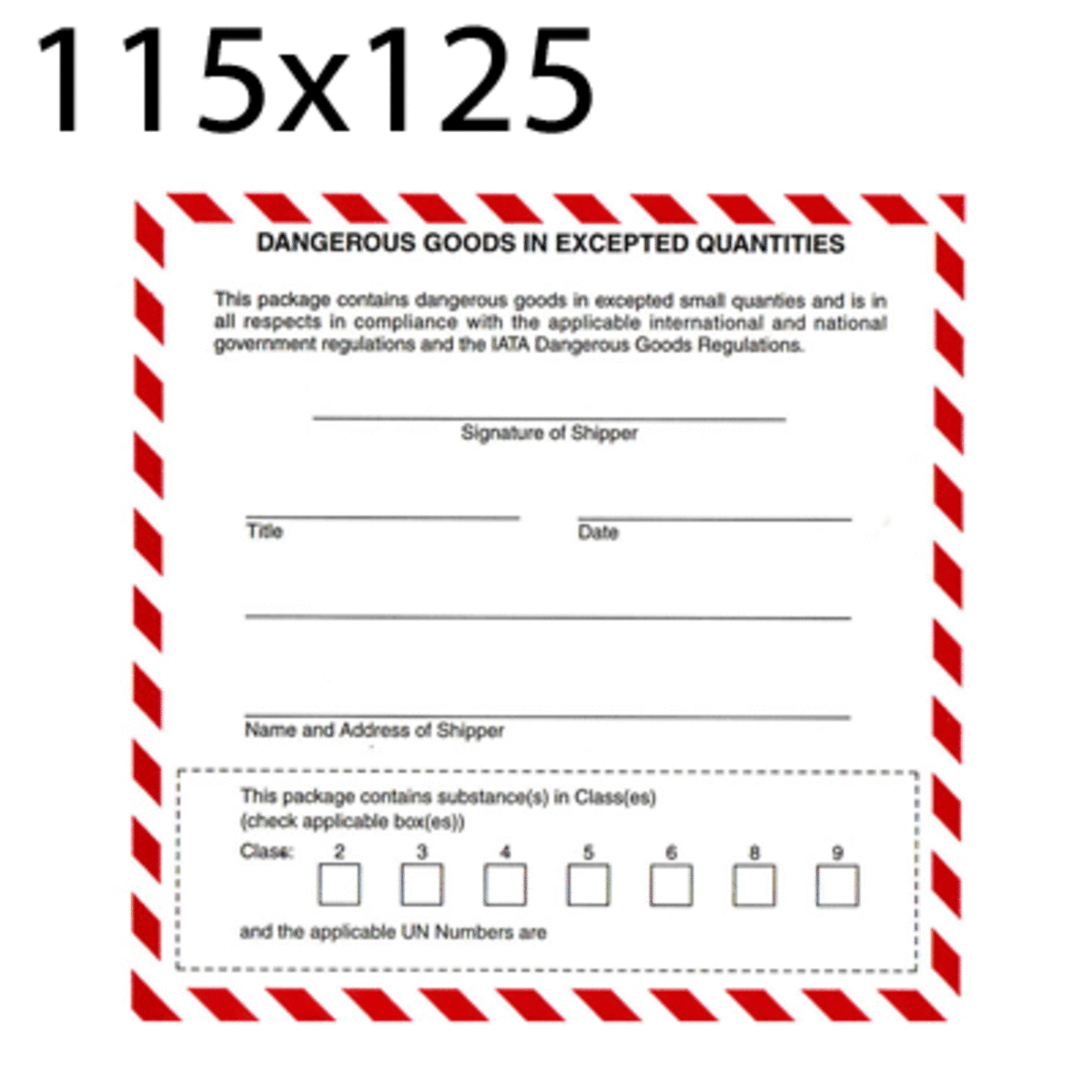 Bild von Dangerous goods in excepted quantities 