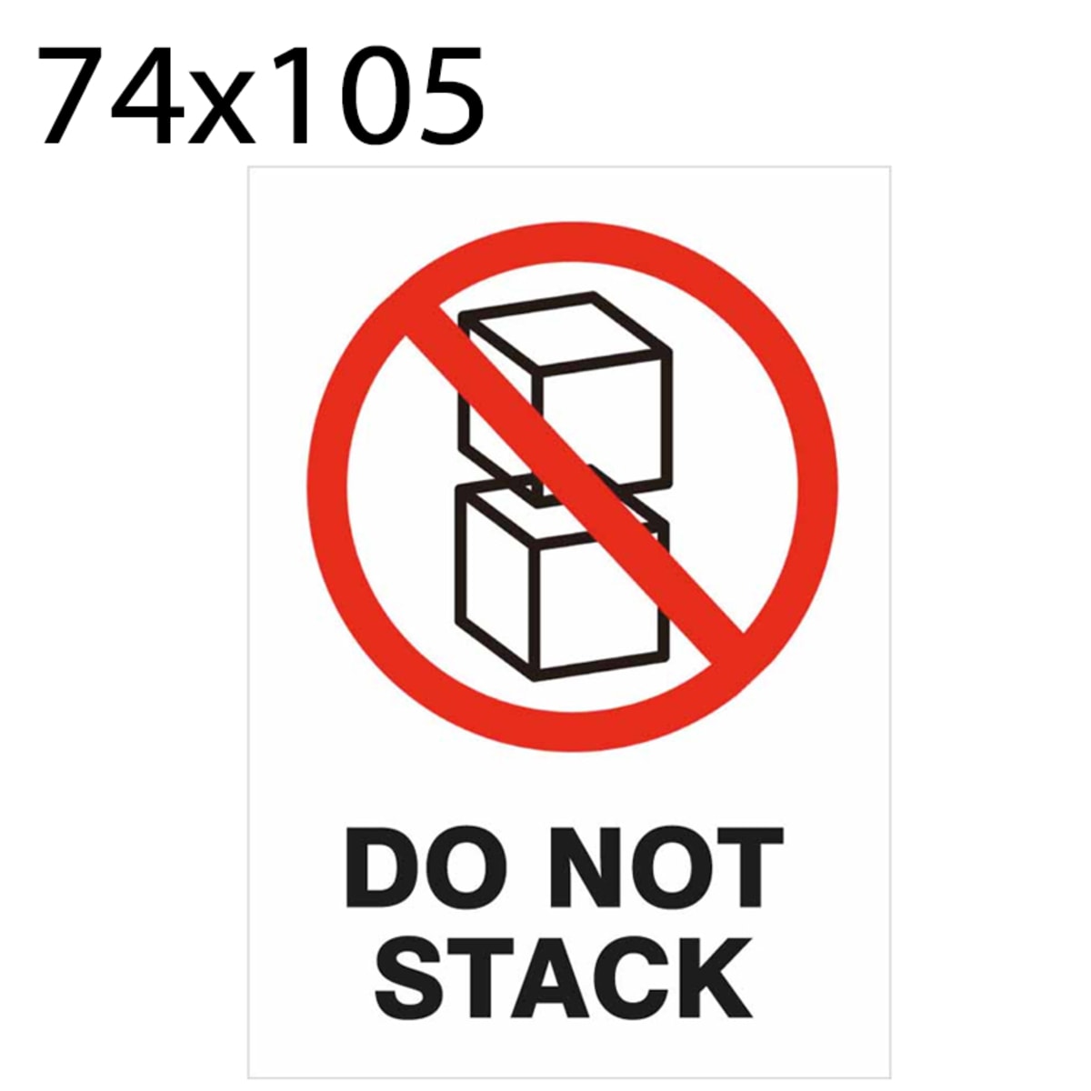 Versandetikette "DO NOT STACK"