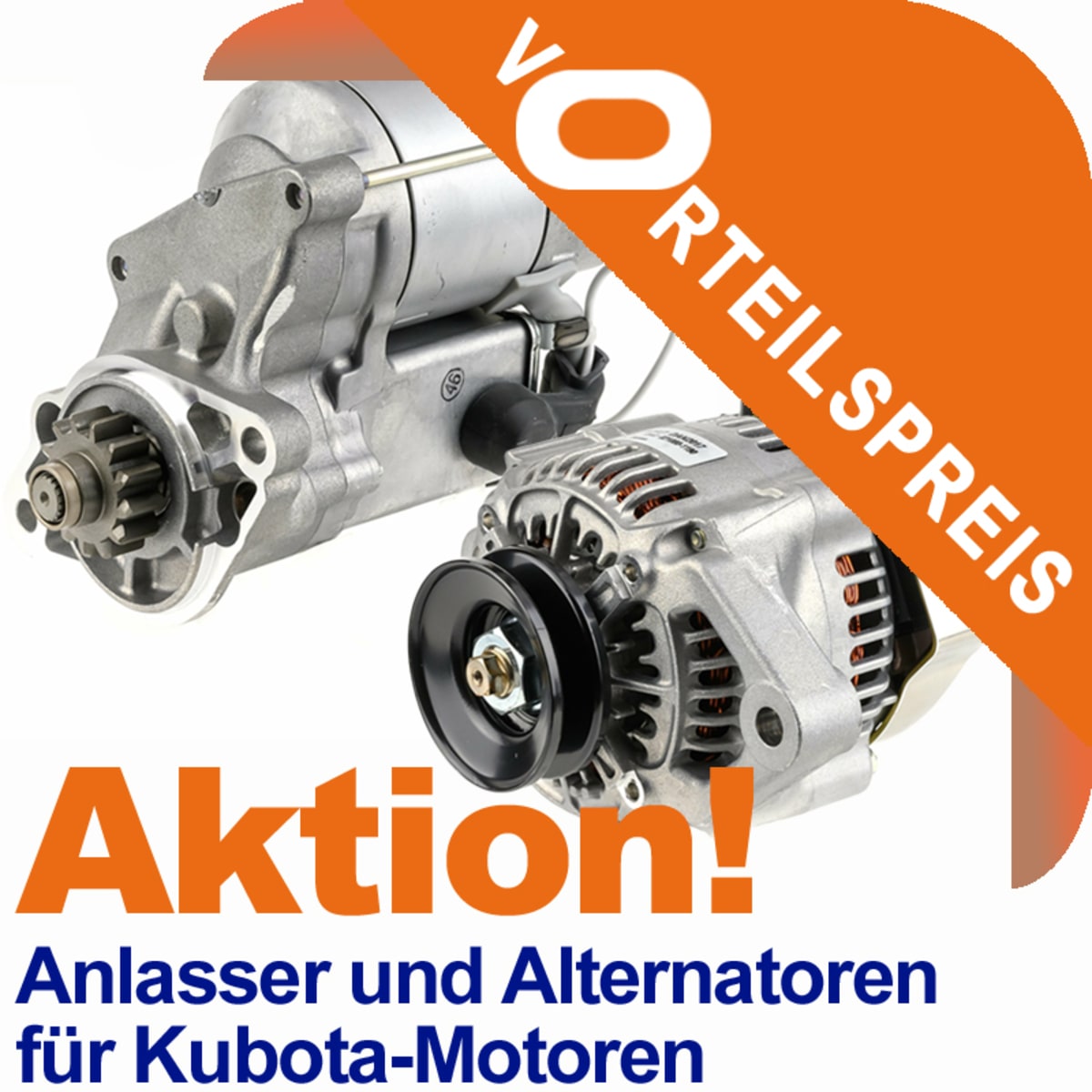 Aktion Anlasser und Alternatoren Kubota-Motoren