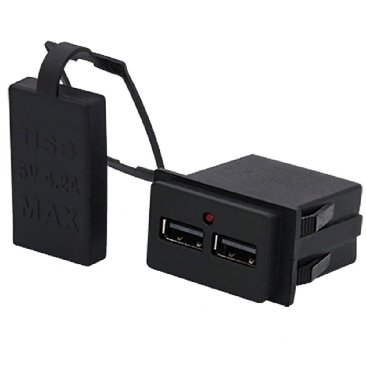 Bild von Einbaudose 41 x 21.5 mm, 2 x USB-A 12-24 V