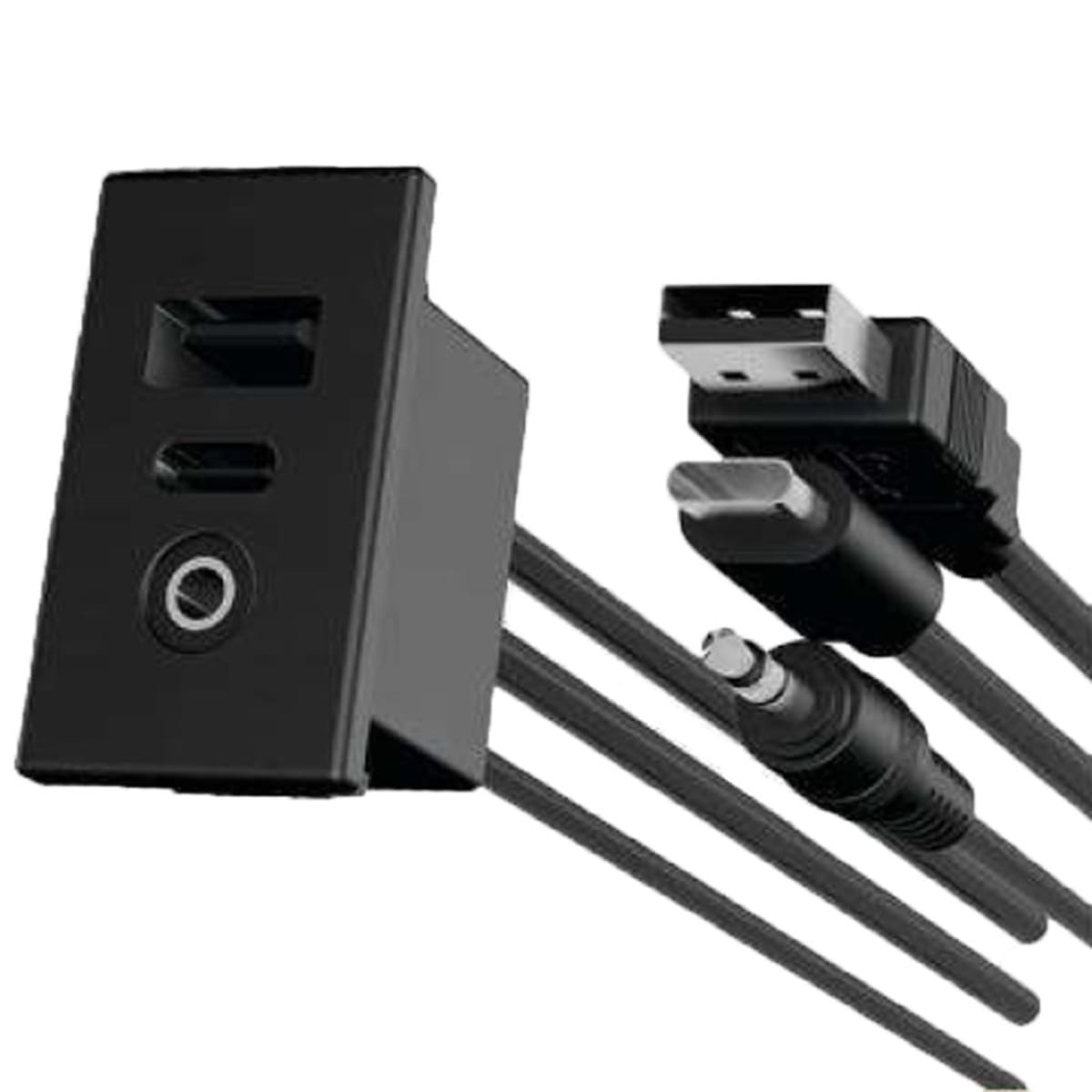 Bild von Einbaudose 36.8 x 19 mm, USB A / C / AUX-Buchse 12-24 V