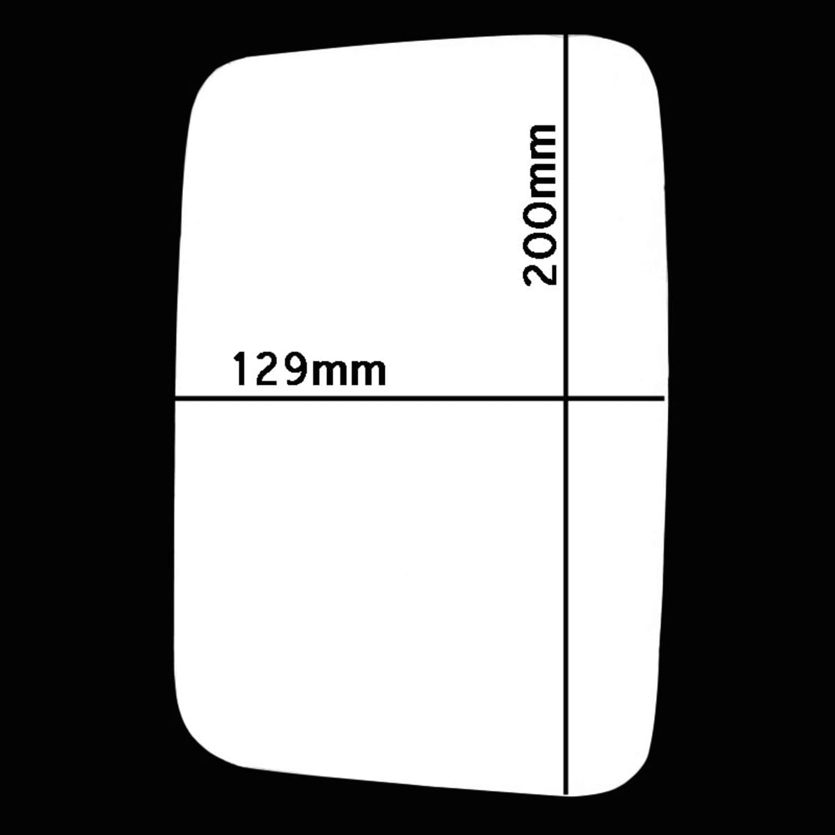 Bild von Spiegelglas 200 x 129 mm