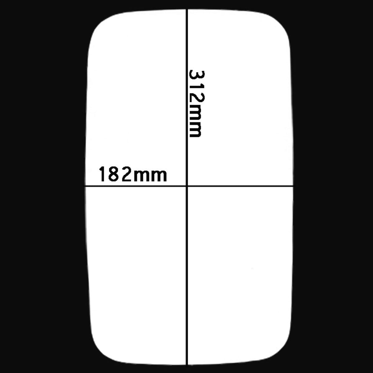 Bild von Spiegelglas 312 x 182 mm