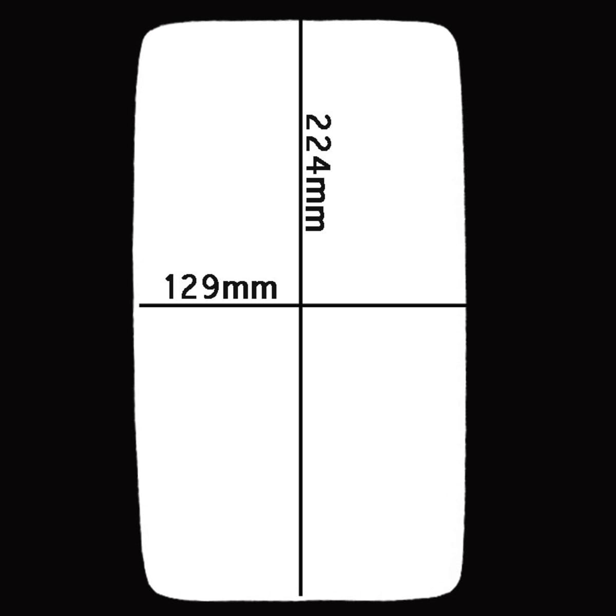 Bild von Spiegelglas 224 x 129 mm