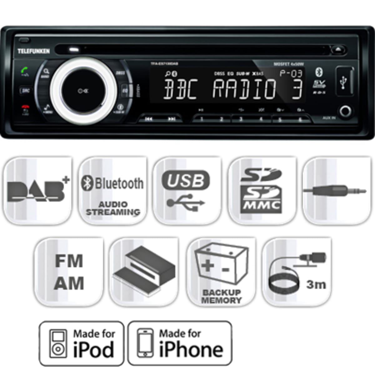 Bild von Autoradio mit DAB+ und Bluetooth 