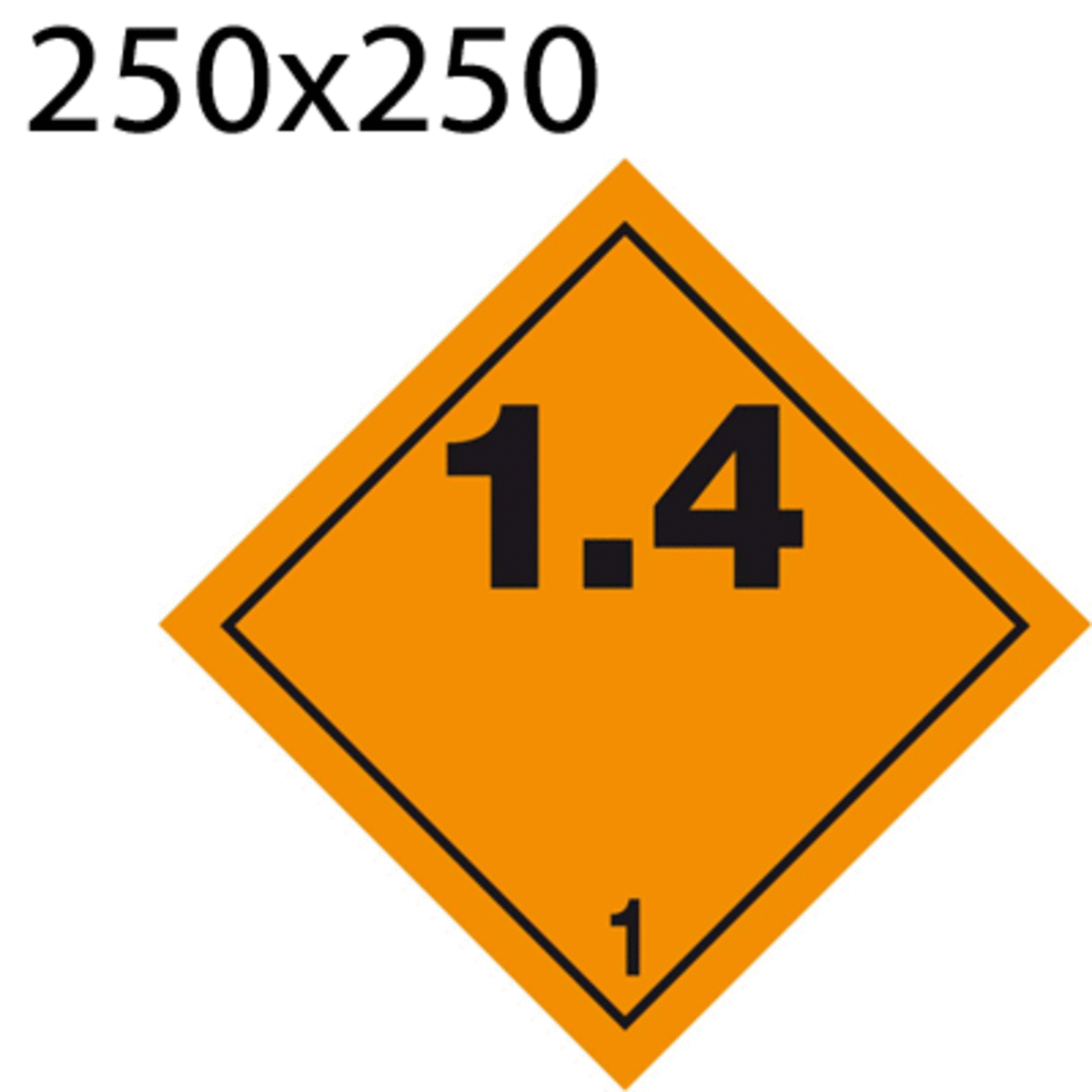 Bild von Gefahrgutetikette 250x250 