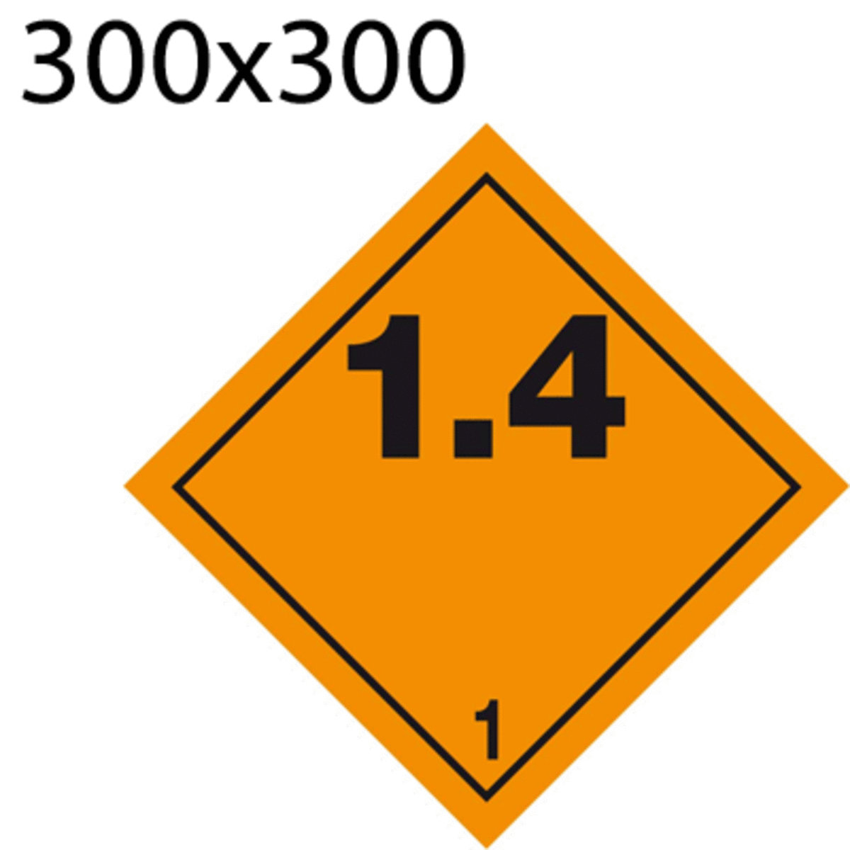 Bild von Gefahrgutetikette 300x300 