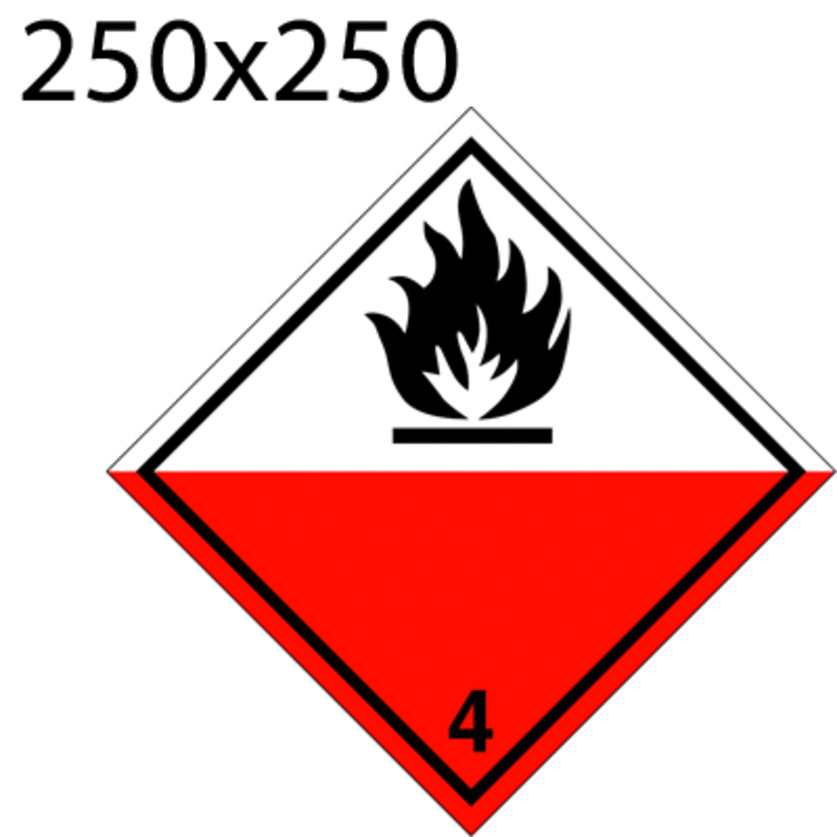 Bild von Gefahrgutetikette 250x250